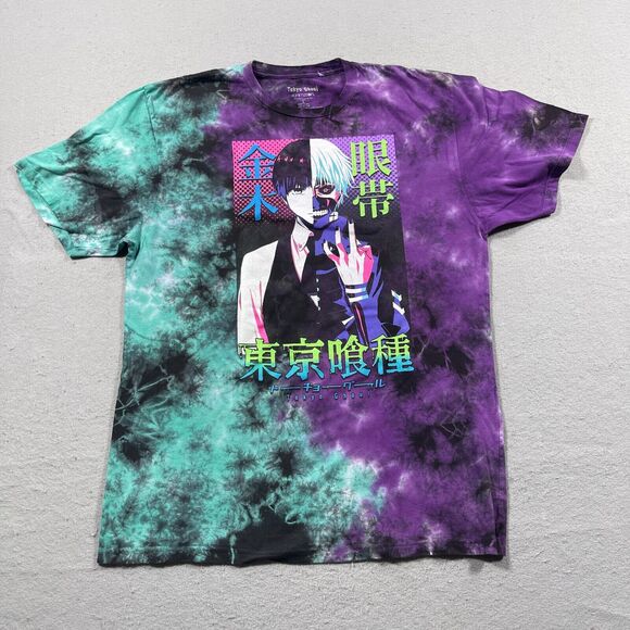 Tokyo Ghoul Shirt Men Large Purple Funimation Anime Manga Tie Dye Graphic Japan - Picture 1 of 8